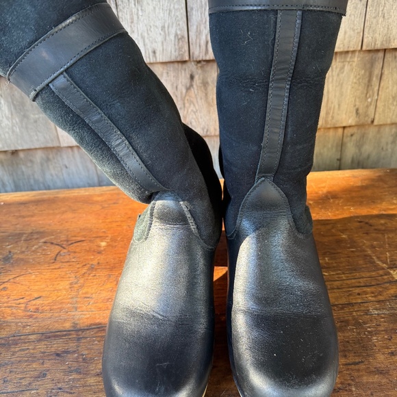 Sven 11" Shearling Lined Wooden Clog Boots 43 - Picture 4 of 5